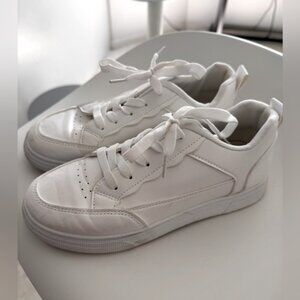 Classic White Lace-Up Sneakers